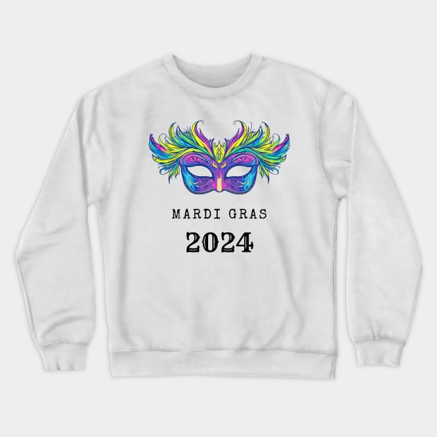 2024 Mardi Gras Fat Tuesday Masquerade Crewneck Sweatshirt by ninistreasuretrove